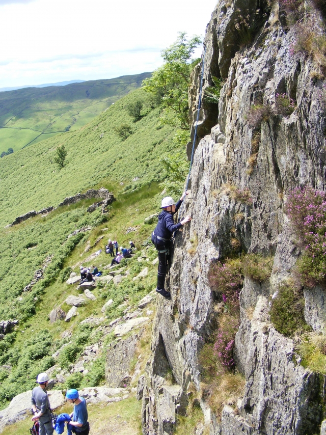 Looking Down onto the climb